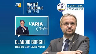 🔴 Sen. Claudio Borghi ospite a "L'aria che tira" del 18.02.2025