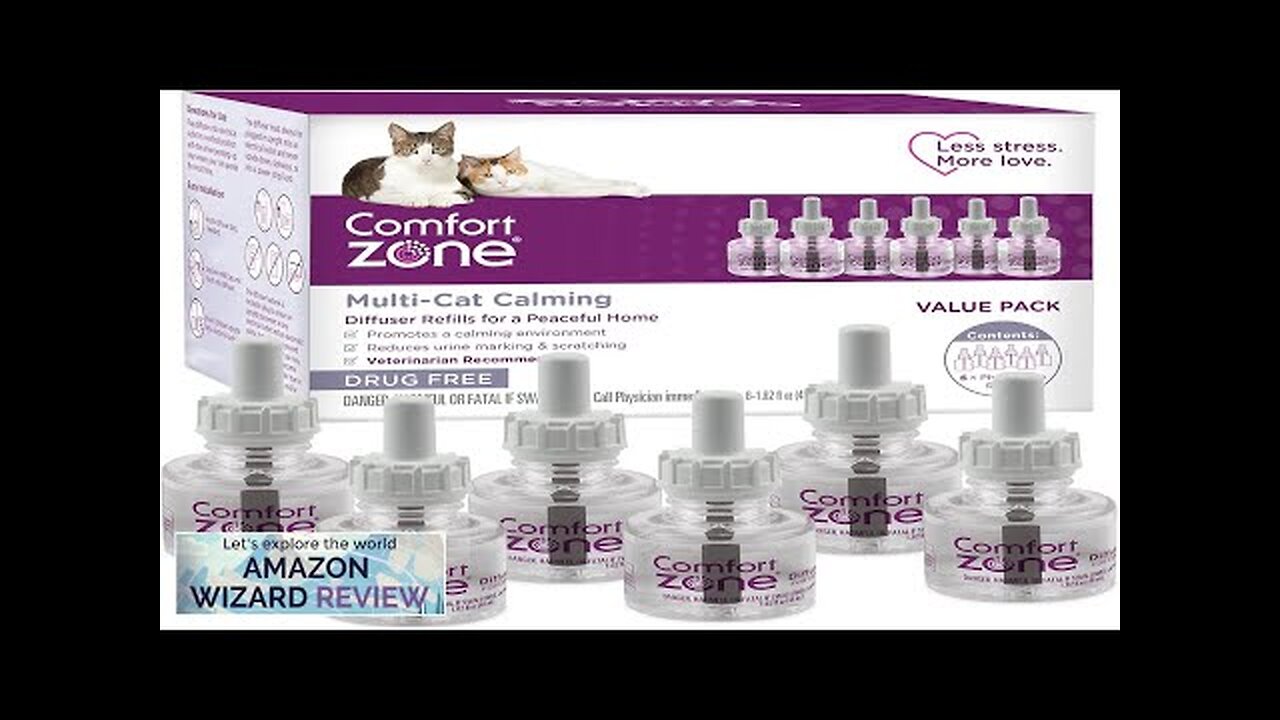 Comfort Zone Multi Cat Calming Diffuser Refills Value Kit: 6 pack ...