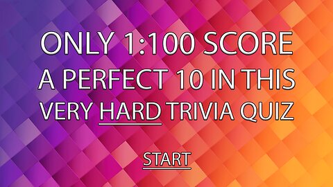 HARD Trivia Quiz