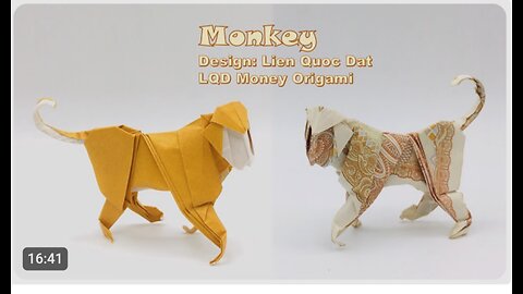 Origami monkey.. baboon