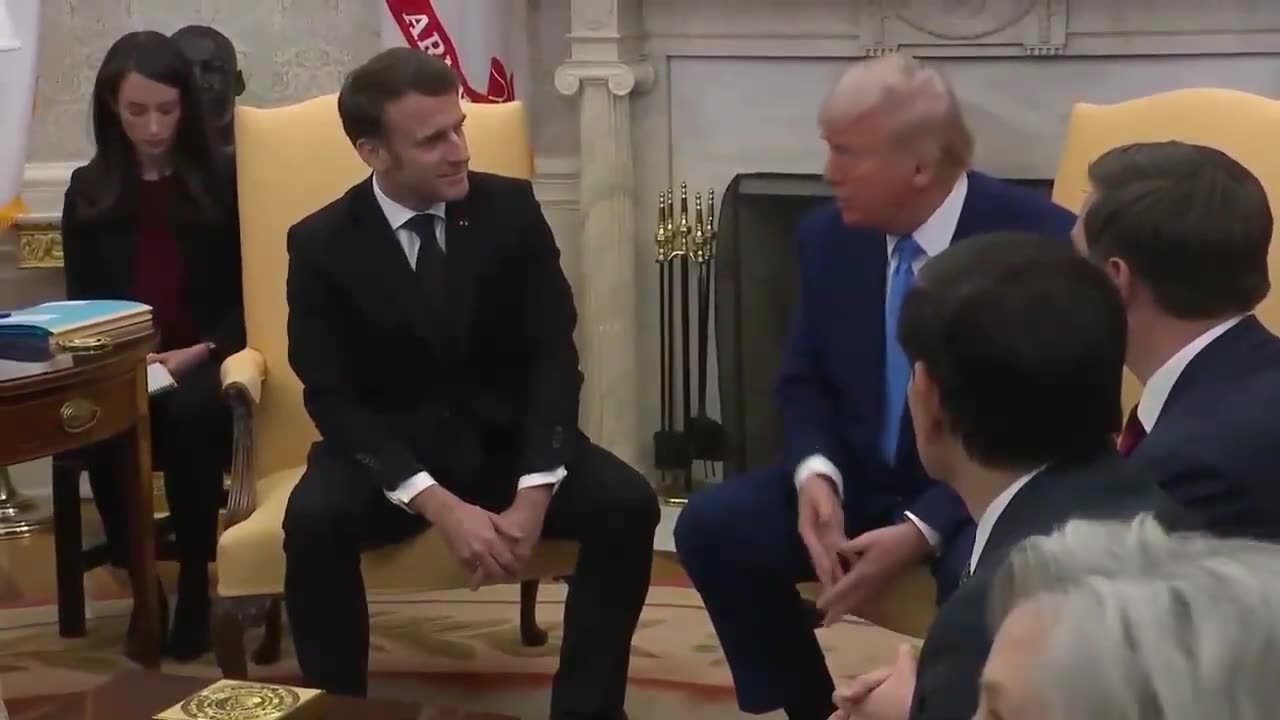 President Donald J. Trump meets French President Emmanuel Macron in the Oval Office