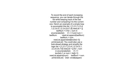 python list iteration over a sequence of numbers with &quot;breaking points&quot;