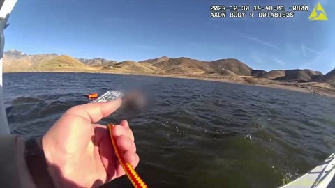 Kern County Sheriffs releases footage of 2 person rescue after boat capsizes in Lake Isabella