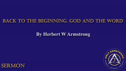 Back to the Beginning, God and the Word