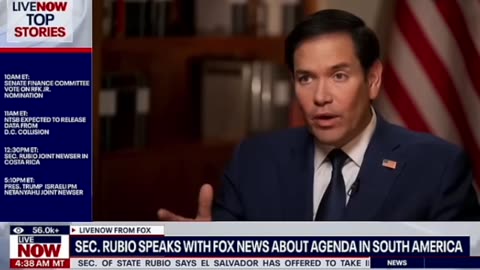 Fox News (Youtube) : A Conversation with MARCO RUBIO, Trump's Secretary of State