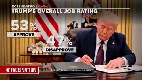 CBS POLL: President Trump's approval rating is better than it has ever been.