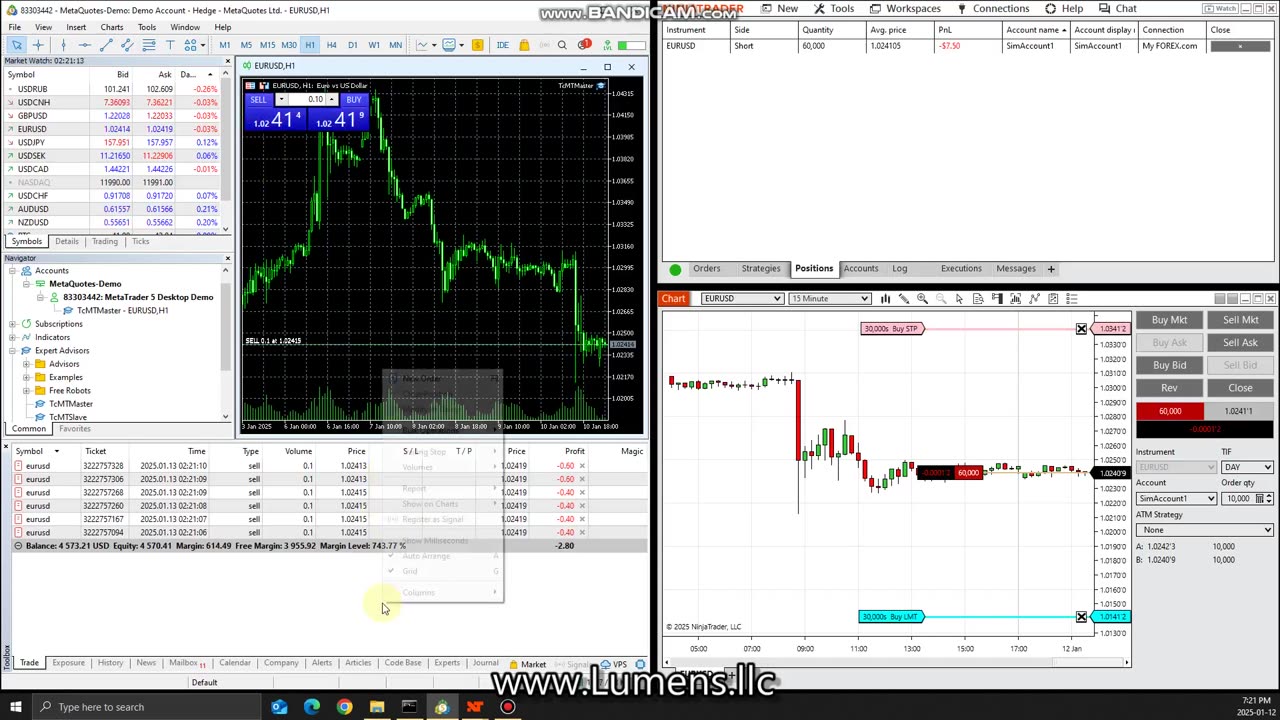 MetaTrader to NinjaTrader Trade Copier