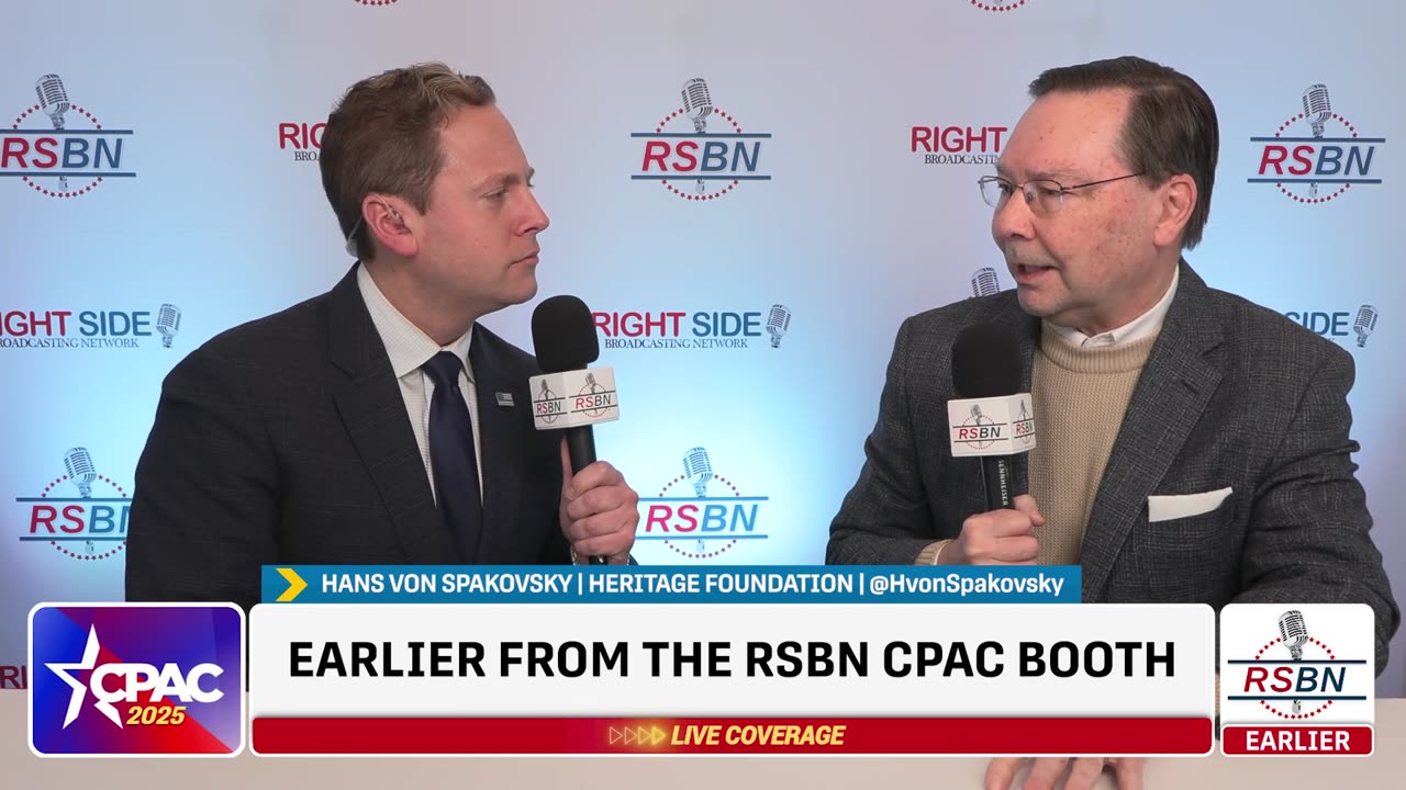 WATCH: Hans von Spakovski's Full Interview with RSBN's Robert McNeily at CPAC 2025