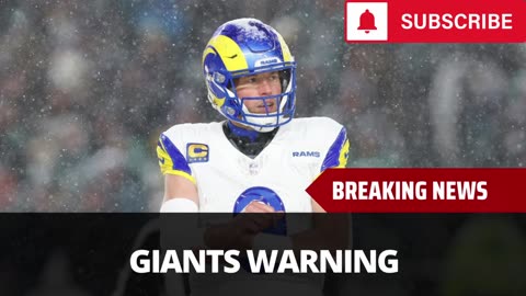 Ex NFL Coach Issues Stafford Giants Warning