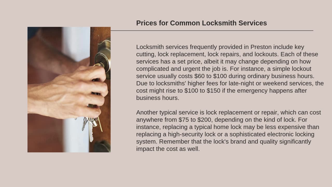 How Much Does a Locksmith in Preston Cost? A 2025 Pricing Guide