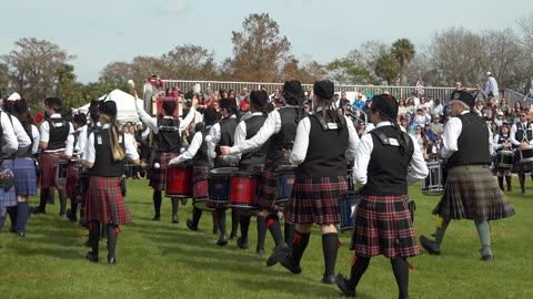 2025 47th Central Florida Scottish Highland Games Massed Pipe Band Entry/ Exit FIND THE UNICORN