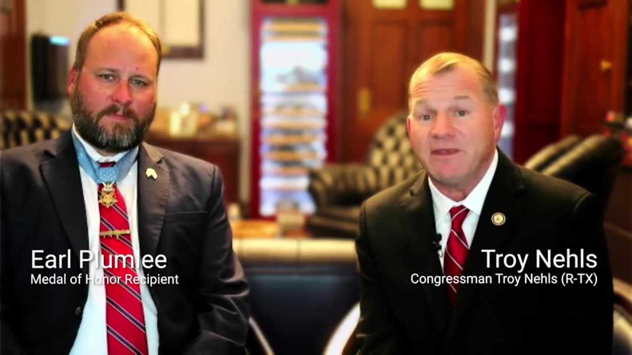 RSBN Earl Plumlee, Metal of Honor Recipient With Congressman Troy Nehls - 3-5-25