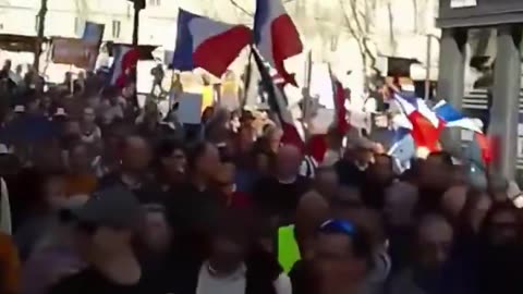 Protests in Paris today against sending any further Military Aid to Ukraine