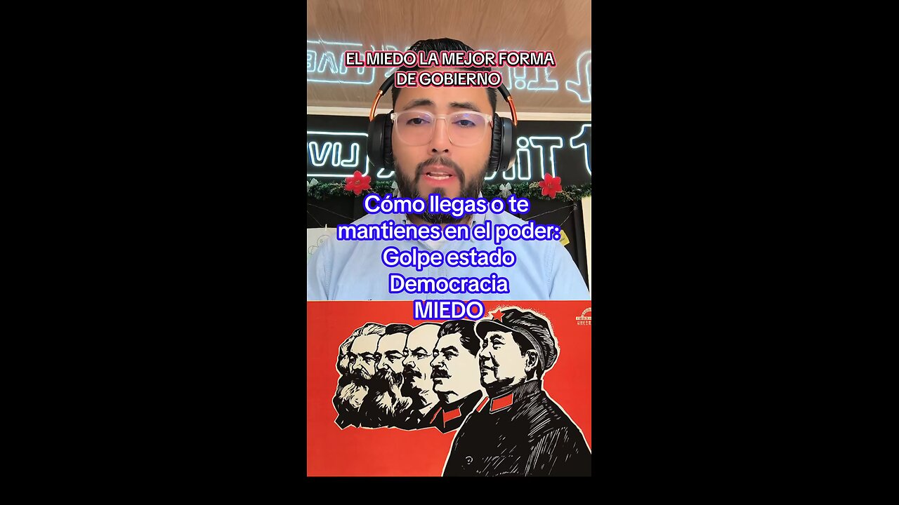 Cómo llegas o te mantienes en el poder: 1. Golpe estado 2. Democracia 3. MIEDO