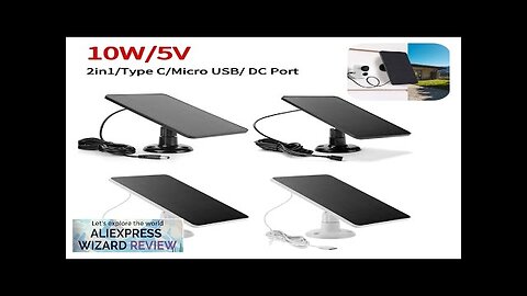 10W 5V Solar Panel Micro USB+Type-C 2in1 Outdoor Solar Cells Charger Solar Review