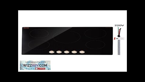 9200W 5 Burner Induction Cooktop Electric Countertop Burner Knob Control Review