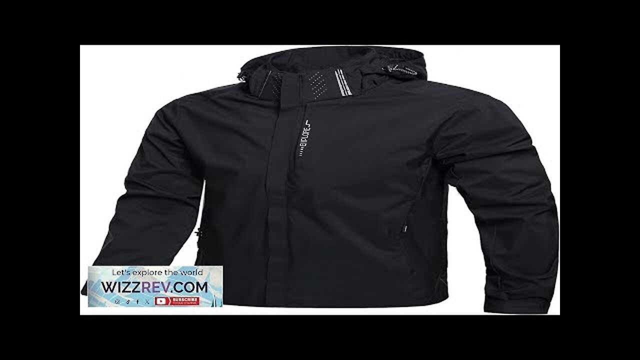 Men's Lightweight Waterproof Rain JacketShell Hooded Outdoor Raincoat Hiking Windbreake Review