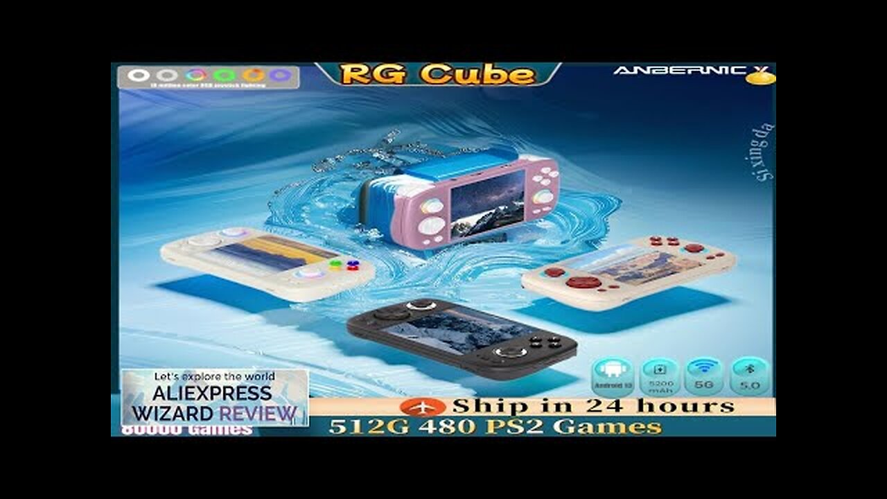 ANBERNIC RG CUBE Retro Handheld Game Video Player Console 3.95 Inch Screen Review