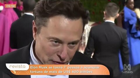 Elon Musk se torna 1ª pessoa a acumular fortuna de mais de US$ 400 bilhões