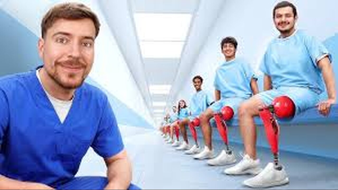 mrbeast helping peoples to walk again