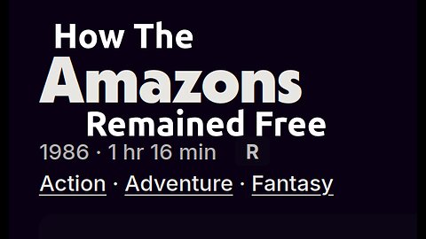 How To Remain Free Amongst Oppressors (Amazons, Barbarian Queen)