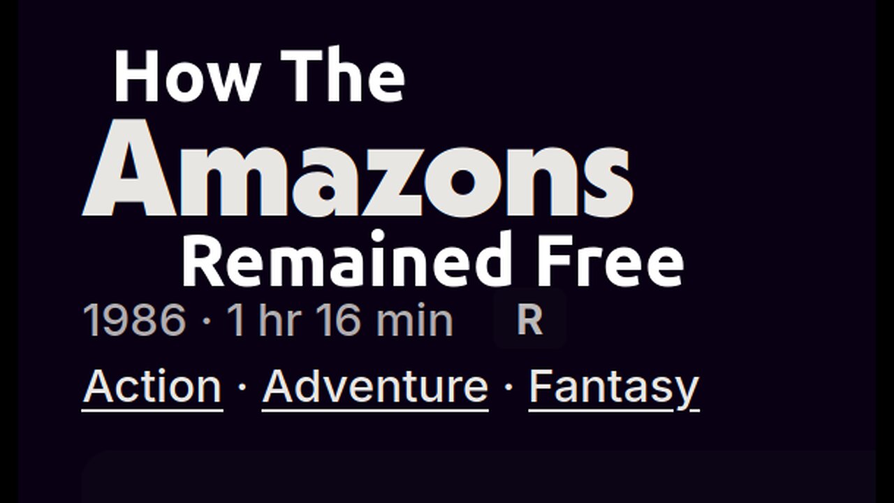 How To Remain Free Amongst Oppressors (Amazons, Barbarian Queen)