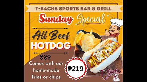 T-Backs Sports Bar and Grill Sports Schedule and Hot Dog Special for Sunday Feb 09, 2025