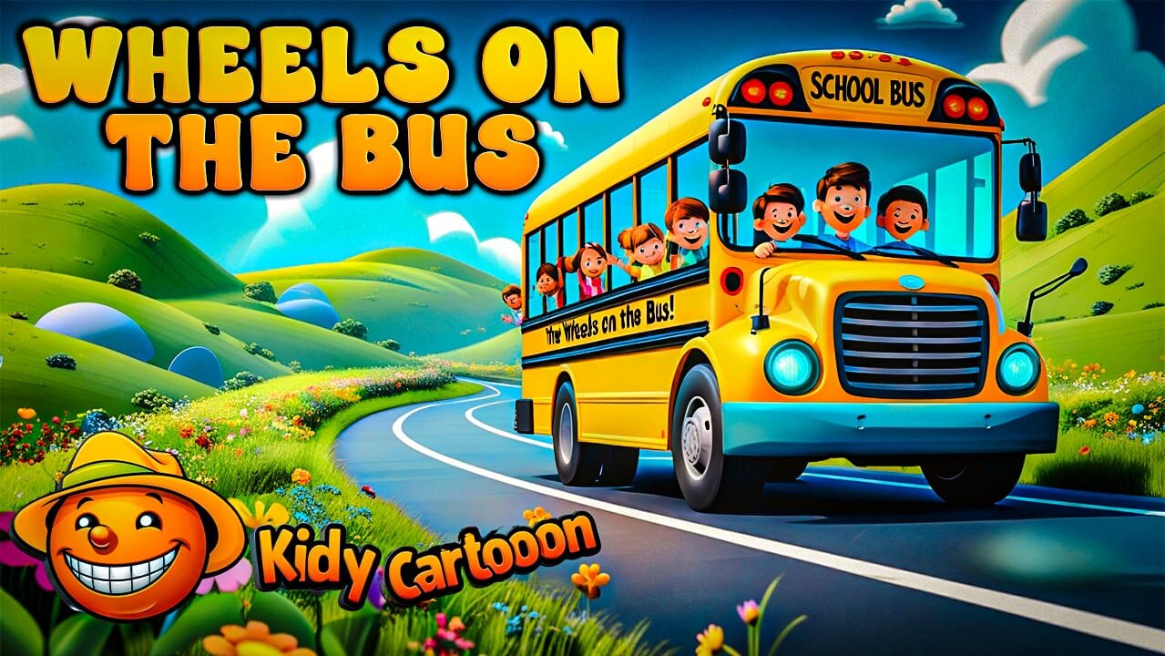 Wheels on the Bus | @Kidy Cartooon Nursery Rhymes & Kids Songs