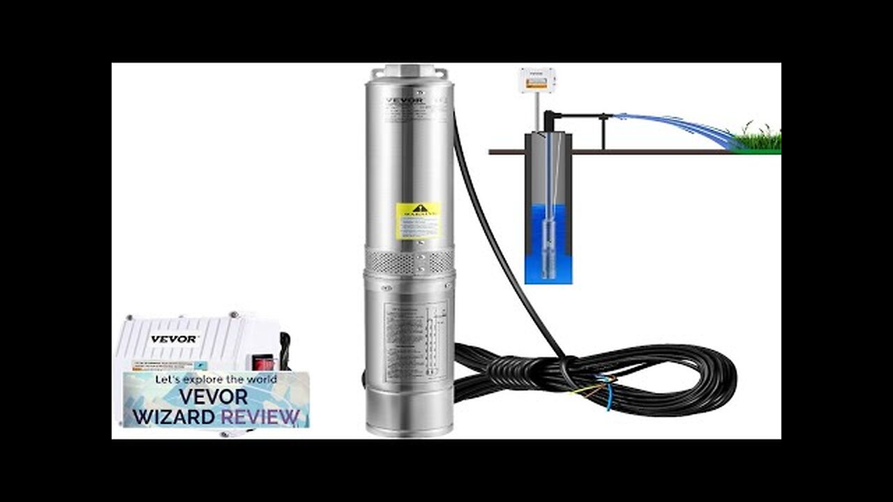 VEVOR Deep Well Submersible Pump 3HP 230V/60Hz 37GPM 640 ft Head Review