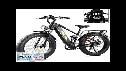 Electric Bike for Adults 26'' Fat Tire Mountain Bike with Dual Shock Review