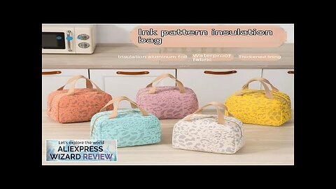 1 Pack of Ink Pattern Insulation Bag Bento Bag Lunch Box Bag Review