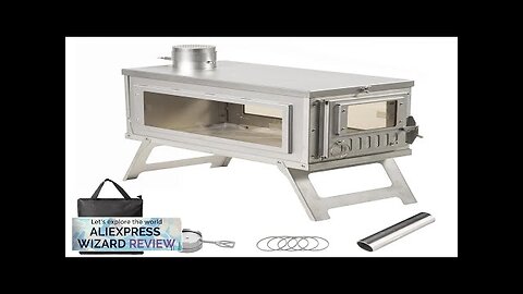 Portable Camping Tent Stove with Glass Window Outdoor Fire Wood Heaters Quick Review