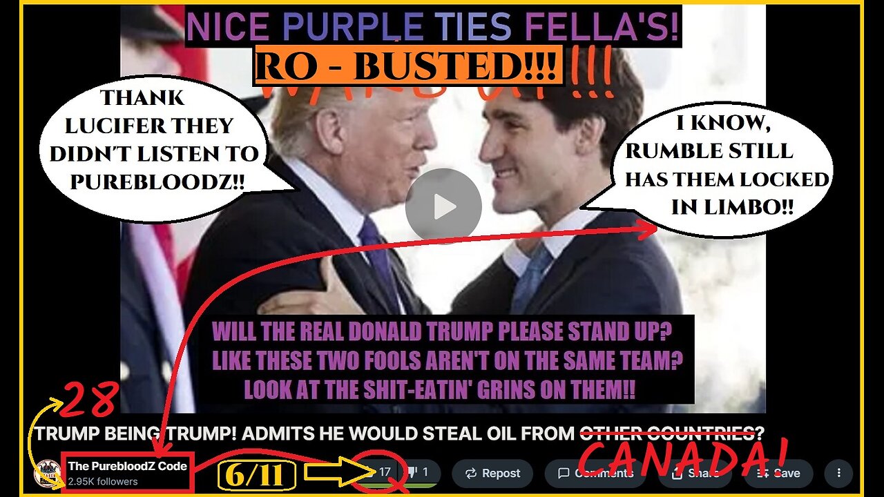 RIGHT AGAIN PUREBLOODZ!!! TRUMP/TRUDOPE RO-BUSTED! JUST LIKE WE WARNED YOU OVER A YEAR AGO!