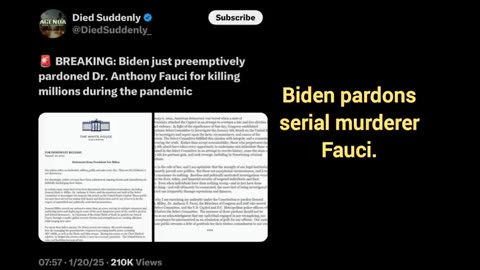 Biden just pardoned his entire family, Fauci, Gen.Milley, J6 Committee