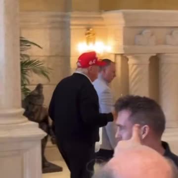 Trump just finished golfing with Florida Governor Ron DeSantis at his West Palm Beach golf course