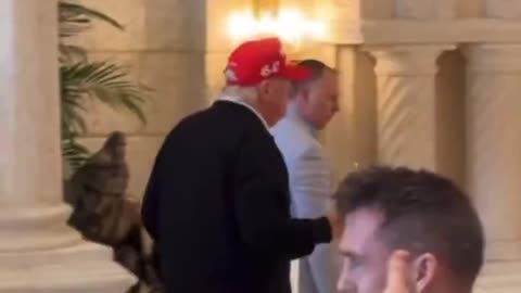 Trump just finished golfing with Florida Governor Ron DeSantis at his West Palm Beach golf course