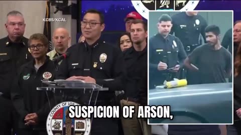 There is insufficient probable cause to charge the man carrying a large blowtorch in LA with arson.