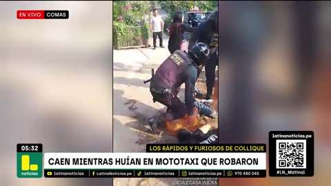 Así cayeron los rápidos y furiosos de Collique en plena huida en mototaxi