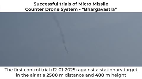 Indian company Solar Group has successfully tested a new missile system