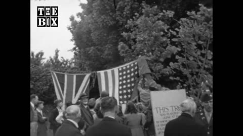 D-Day American troops planting a peace tree in Braunton