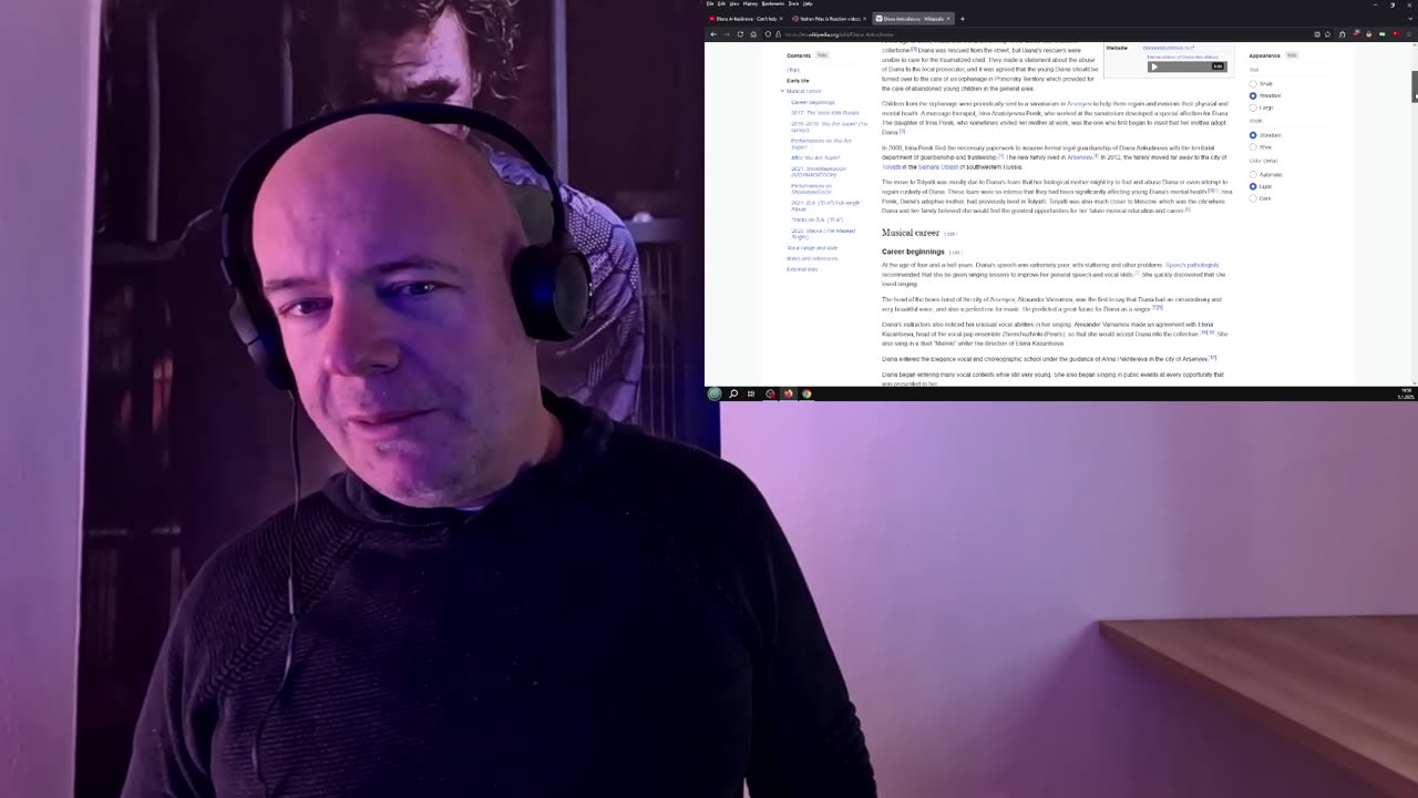 Singer reacts Diana Ankudinova Can't help falling in love