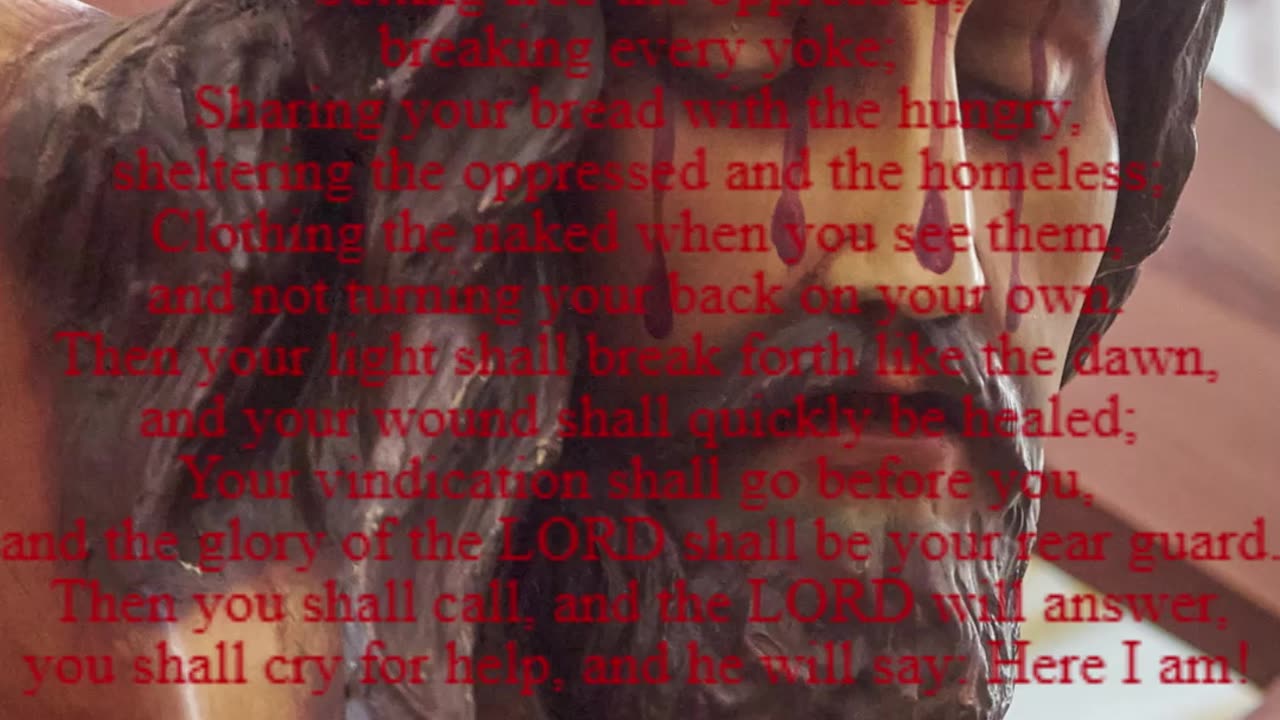 A reading from the book of Isaiah, 58:1-9a