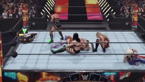 WWE 2K24 Rhea Ripley wins the royal rumble La knight vs Damien priest