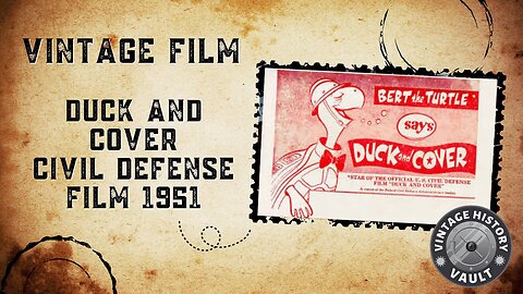Vintage Film Duck and Cover Civil Defense film 1951.