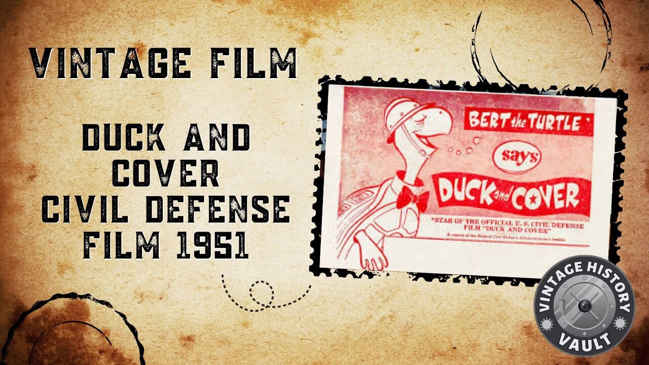 Vintage Film Duck and Cover Civil Defense film 1951.