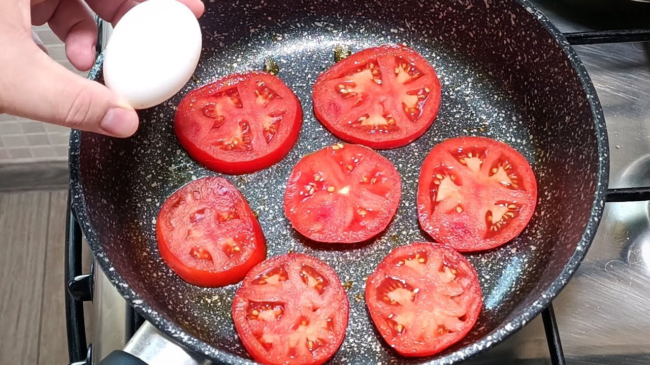 3 eggs with 1 tomato. The simplest and most popular recipe on YouTube. A billion views