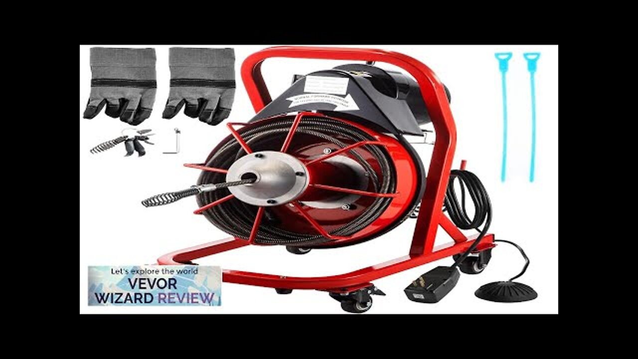 VEVOR Electric Drain Auger 75' x 3/8" 250W Drain Cleaner Machine Fit Review