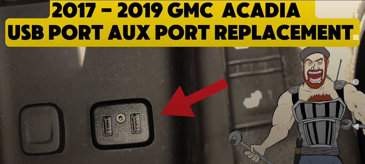 2017 - 2019 GMC ACADIA USB PORT - AUX AUXILLARY JACK INPUT REPLACEMENT TUTORIAL 2017 2018 2019