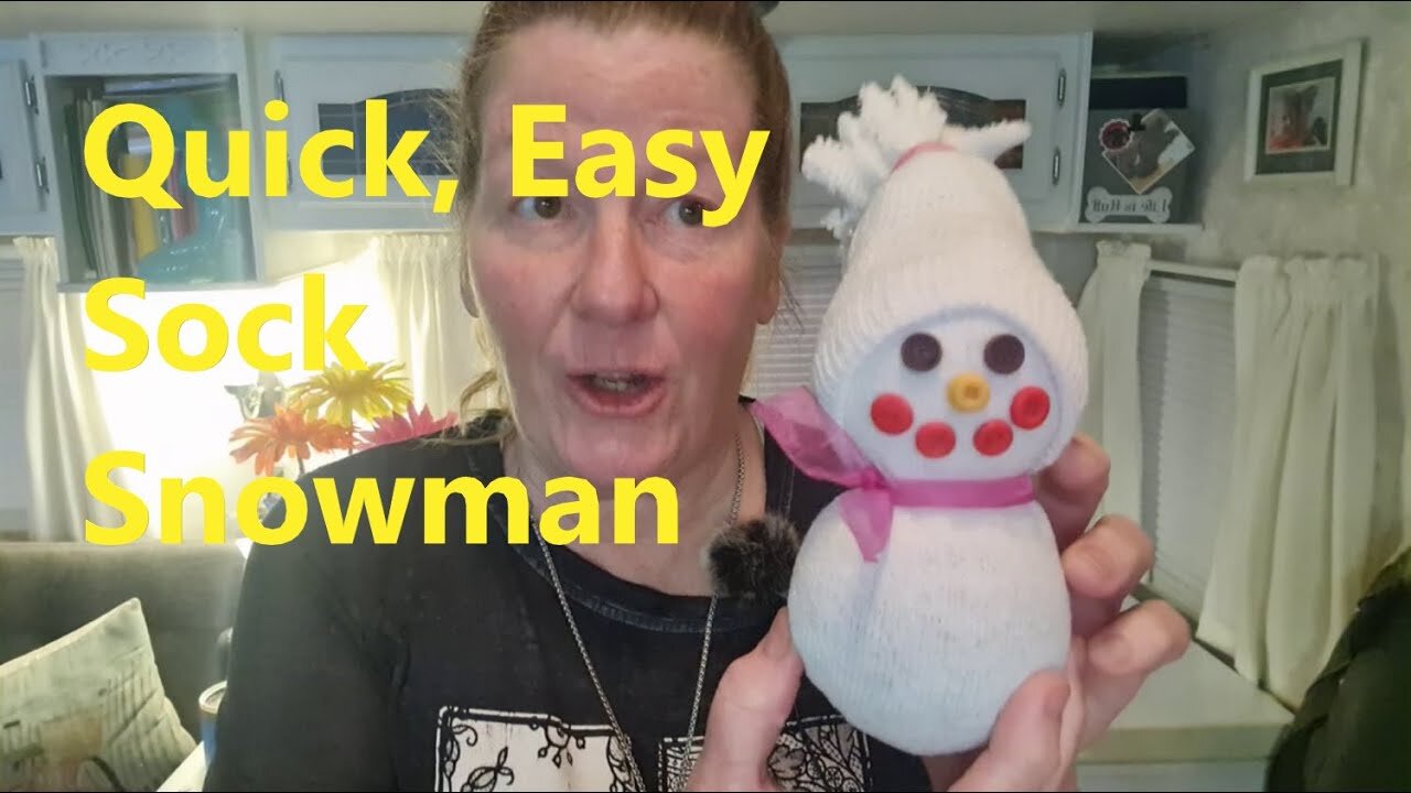 Sock Snowman in minutes! Couldn't be easier!!