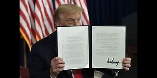 President Trump Signs Executive Orders in Front of Supporters